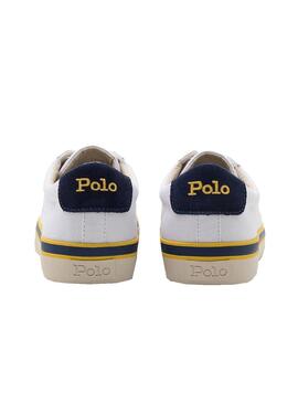 Sneaker Polo Ralph Lauren Tela Bianco Uomo