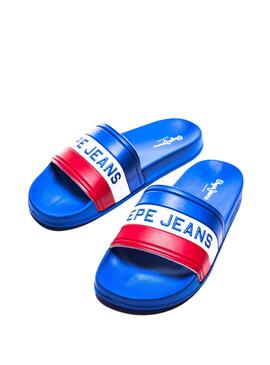 Flip flops Pepe Jeans Slider Timy Blu per Uomo