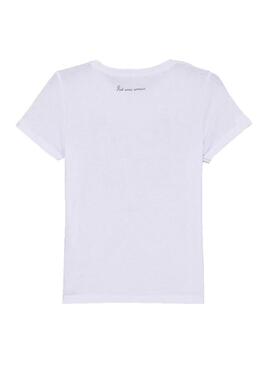 T-Shirt Name It Trollan Bianco per Bambina