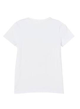 T-Shirt Mayoral Banin Bianco per Bambina