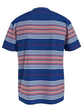 T-Shirt Tommy Jeans Center Badge Blu Uomo