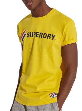 T-Shirt Superdry Sportstyle Applique Giallo
