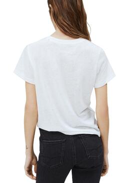 T-Shirt Pepe Jeans Alex Bianco per Donna