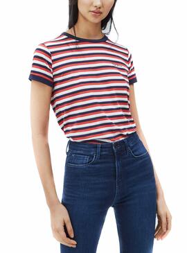 T-Shirt Pepe Jeans Bethany Rosso per Donna