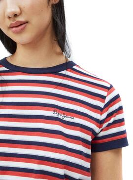 T-Shirt Pepe Jeans Bethany Rosso per Donna
