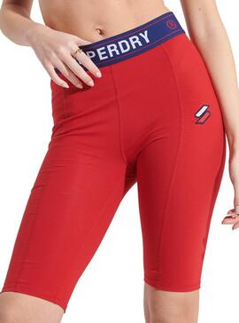 Leggings Superdry Sportstyle Essential Rosso Donna