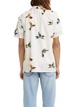 Camicia Levis Cubano Bird Bianco per Uomo