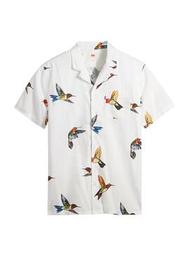 Camicia Levis Cubano Bird Bianco per Uomo